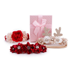 cherrboll floral headbands newborn to toddler, extra elastic for all-day comfort.