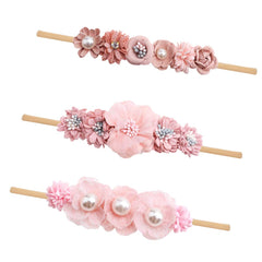 Cherrboll flower headbands set with colorful nylon blooms for everyday outfits and photo props.