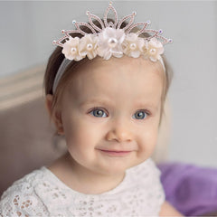 Cherrboll headband elastic design grows with baby, reducing slips during play.