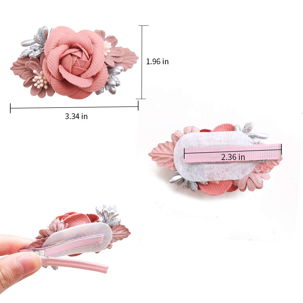Cherrboll photo prop ready floral clip for newborn shoots and family portraits.