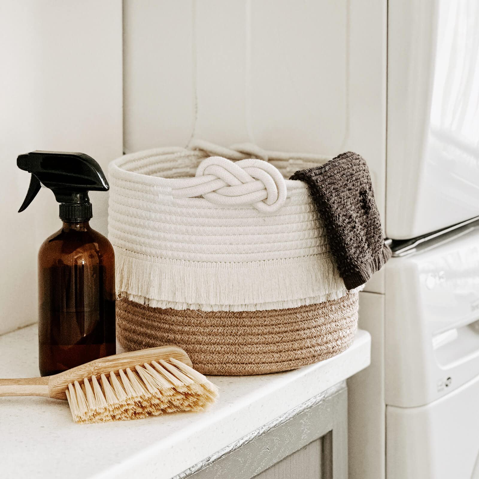 CherryNow set of two baskets stacks neatly for space-saving