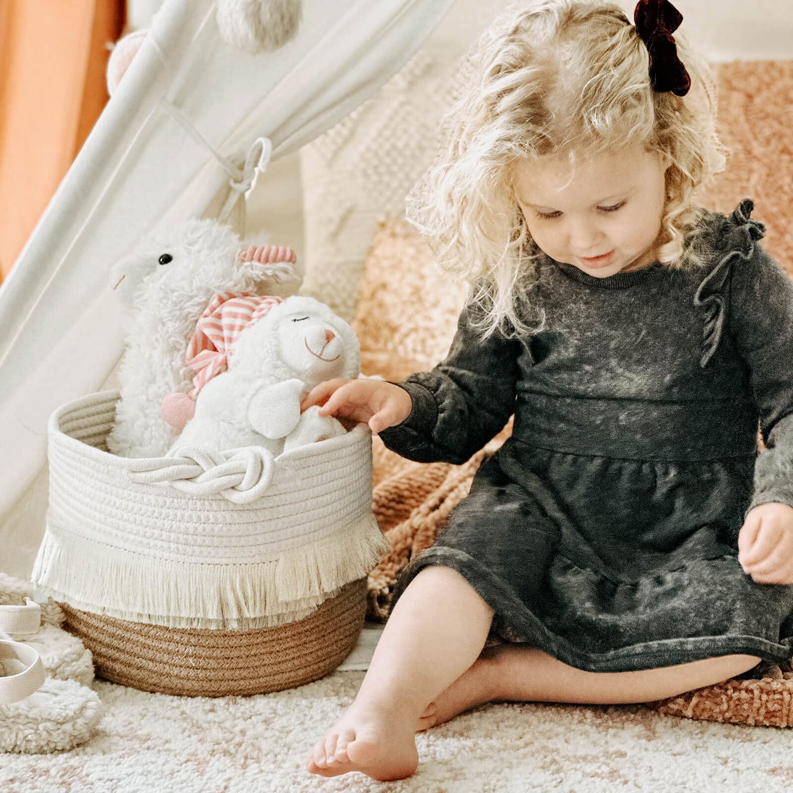 CherryNow tassel design close-up adds playful nursery decor touch