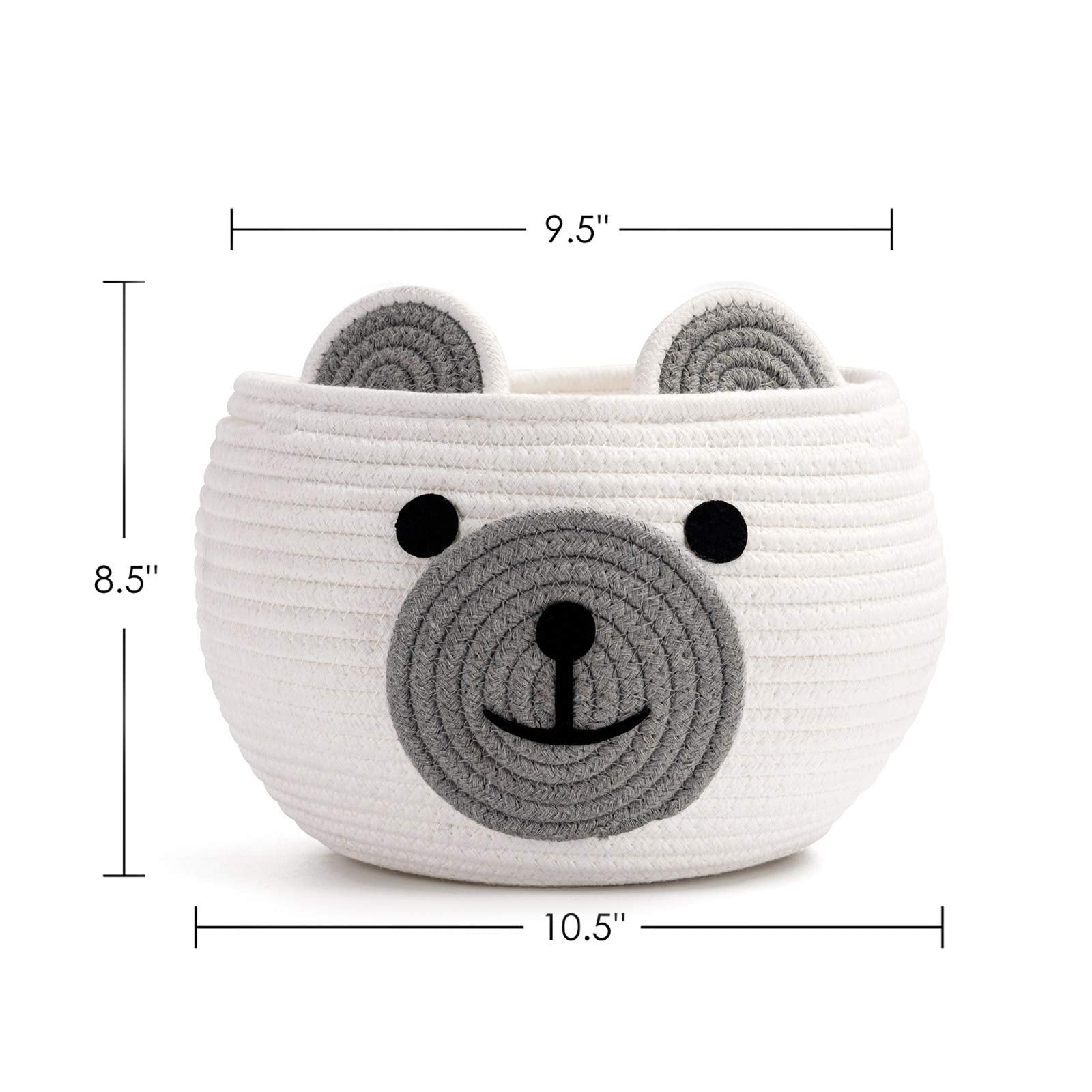 CherryNow animal-design bear basket perfect for nursery organization and playful decor