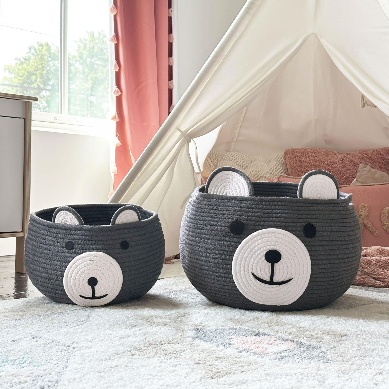 CherryNow Baby Basket fits in bedroom or bathroom storage needs.