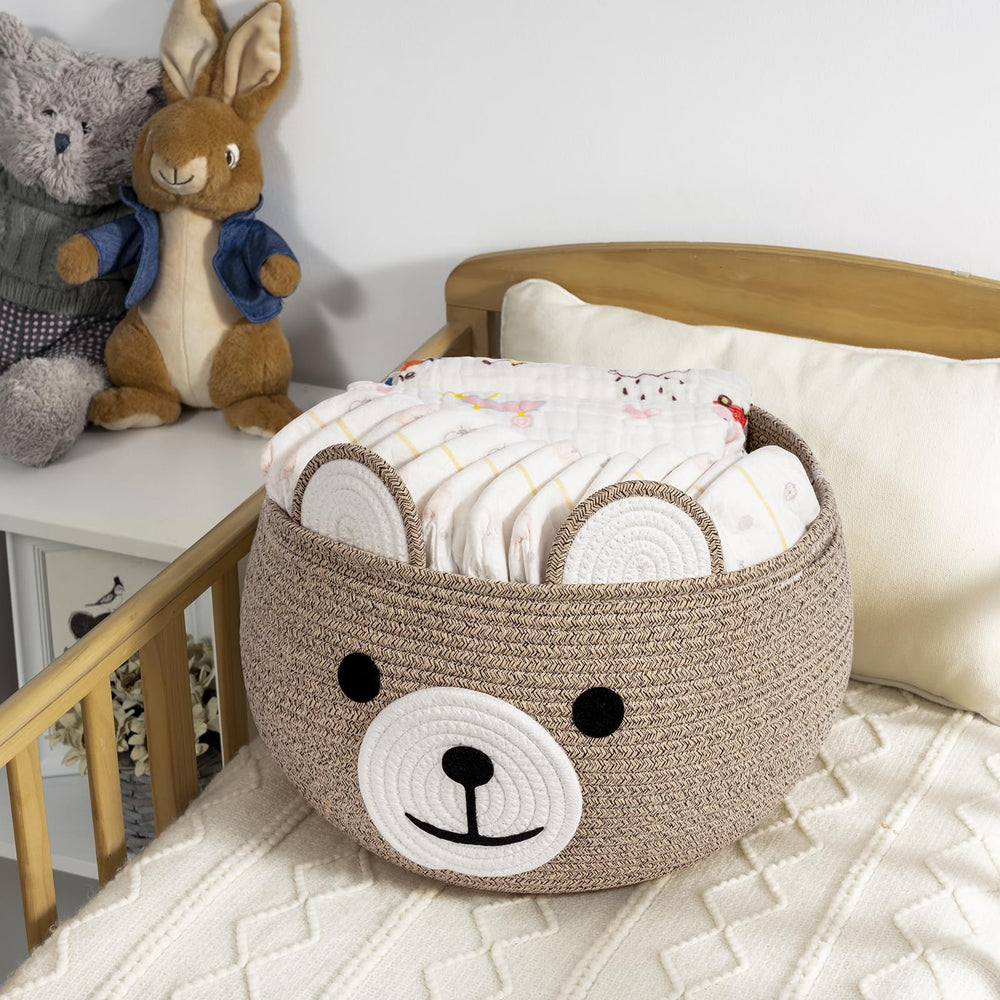 CherryNow basket-laundry-use doubles as a practical bin for clothes and blankets