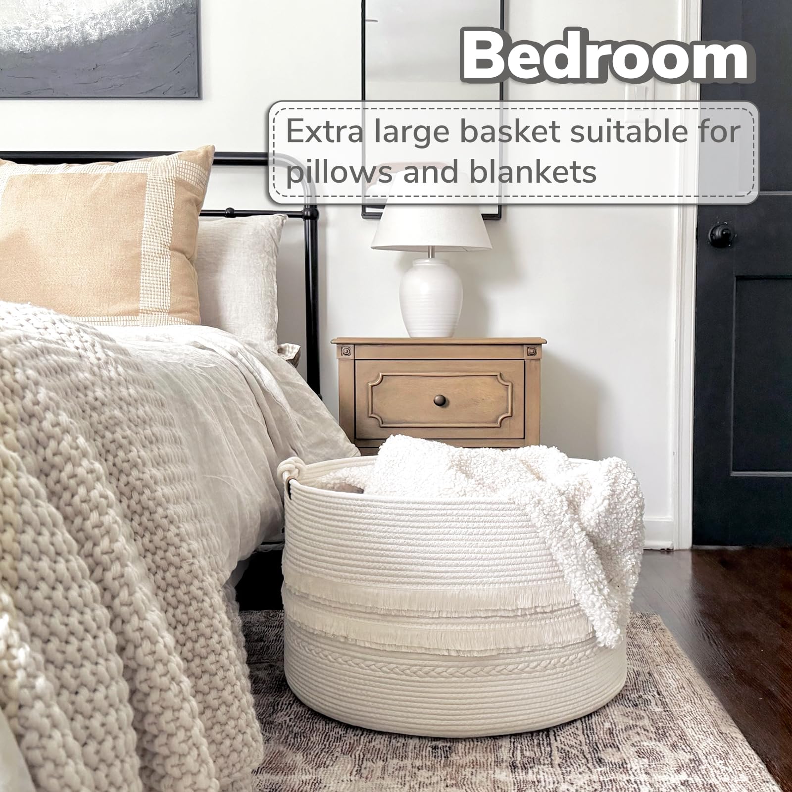 CherryNow blanket basket folded for shipping demonstrates quick reshaping with towels or blankets