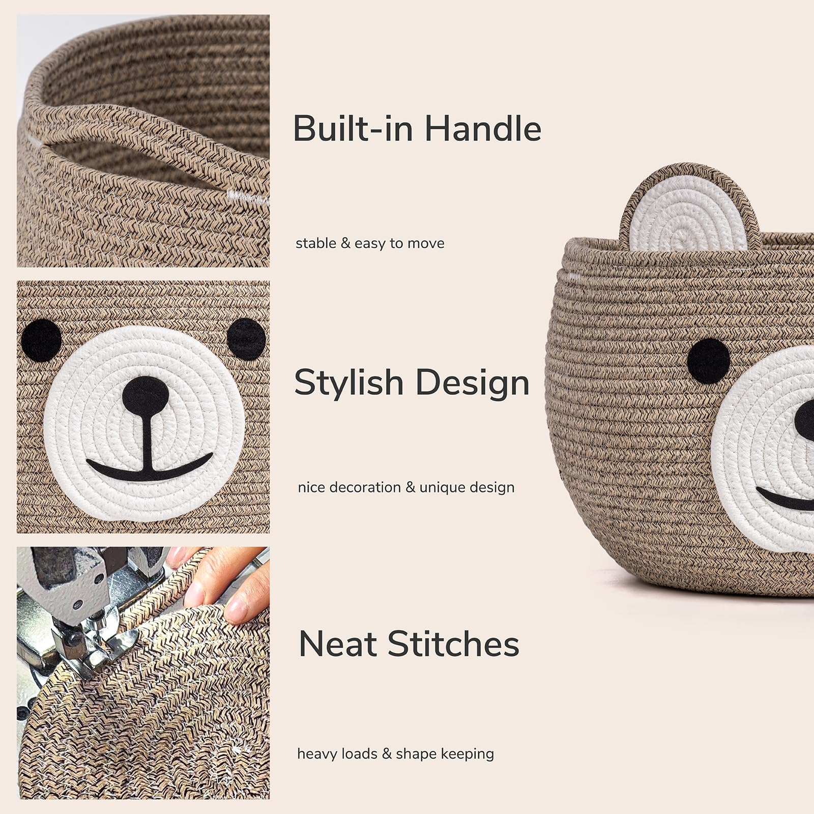 CherryNow foldable-basket-shape returns to form when filled for tidy storage