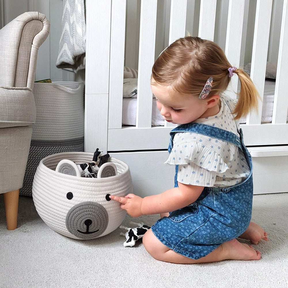 CherryNow portable baby basket with handles supports quick redecorating and versatile storage