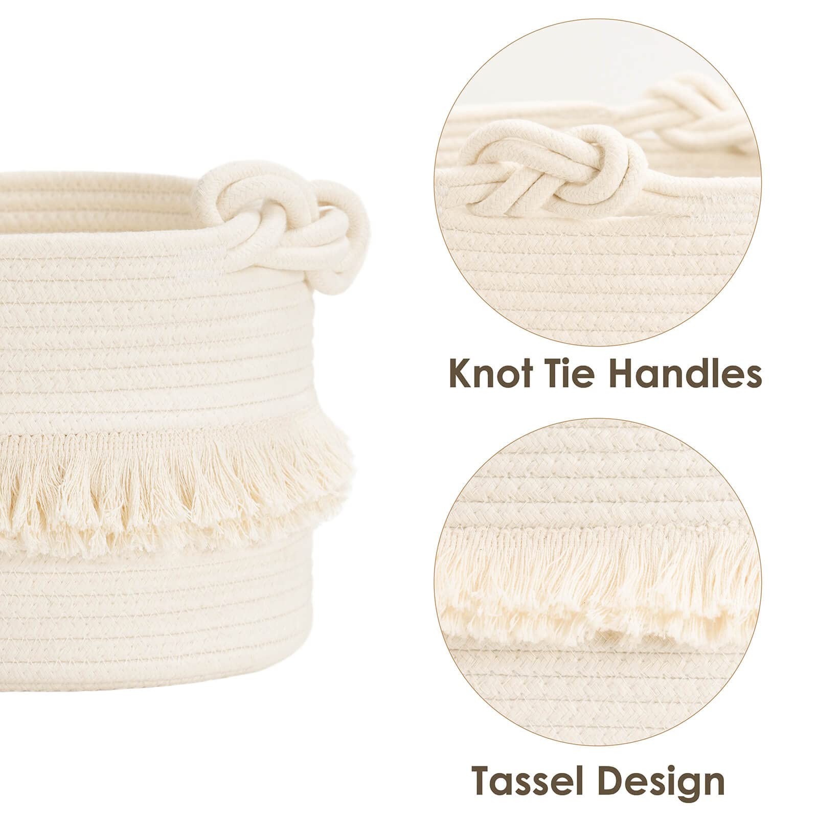 CherryNow small woven basket with contents shows approachable organization for magazines and cosmetics