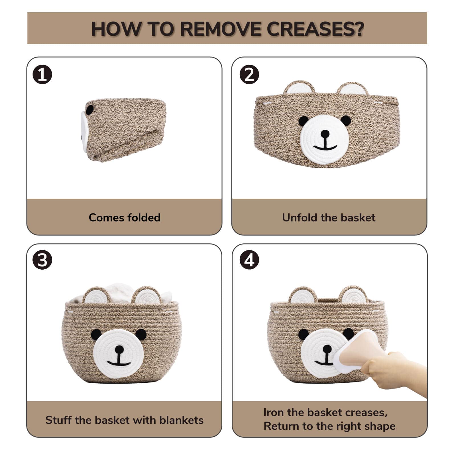 CherryNow toy organization basket keeps small items neatly stored.