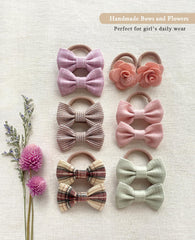Cherssy baby hair ties patterns include plaid stripes and dots for versatile outfits.