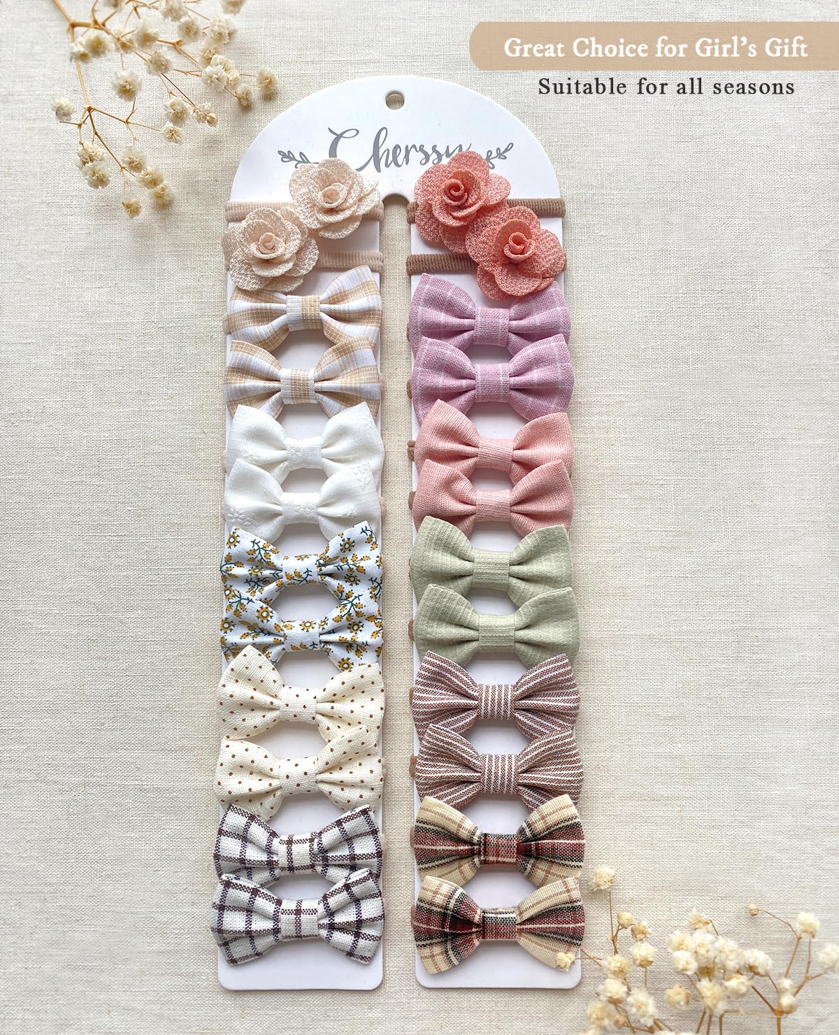 Cherssy baby hair ties on a toddler ponytail demonstrate secure hold during play.