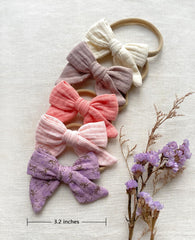 Cherssy baby headbands with elastic stretch show growth-friendly fit from newborns to toddlers