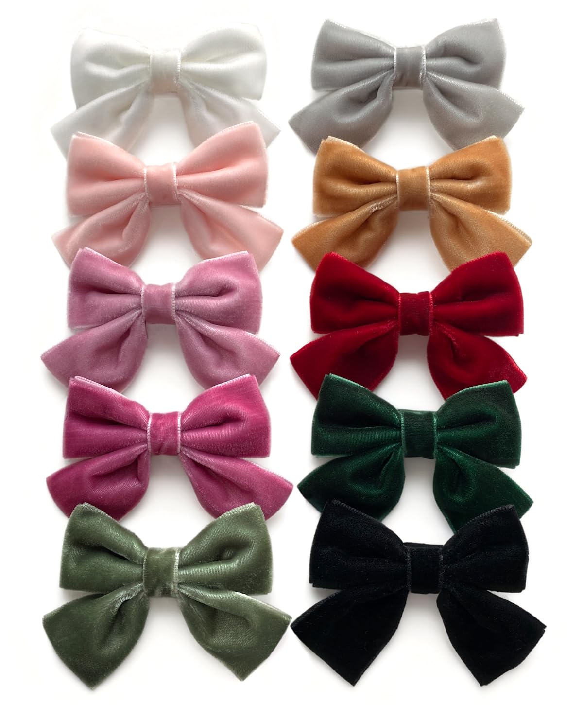 Cherssy Christmas velvet bow clip close-up showing soft velvet and secure grip for fine hair.