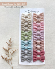 Cherssy cotton ribbon bows closeup highlights soft fabric and lightweight feel.