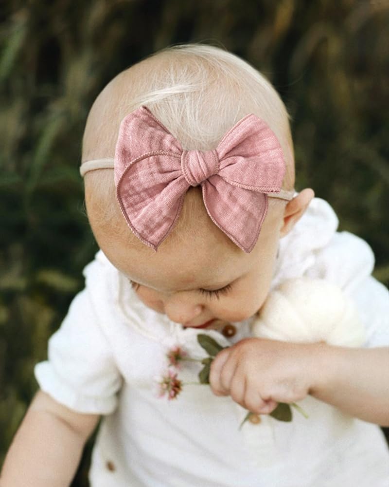 Cherssy headbands fit newborns to toddlers securely without leaving marks.