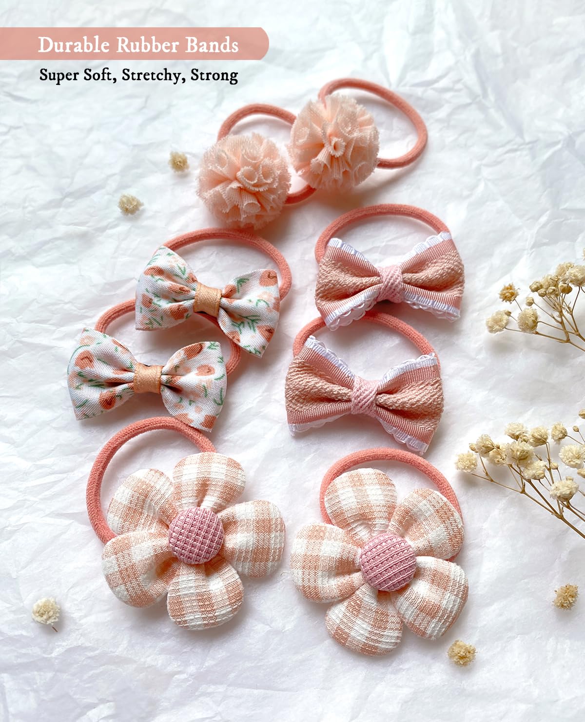 Cherssy toddler hair ties elastic bands keep fine hair in place during play