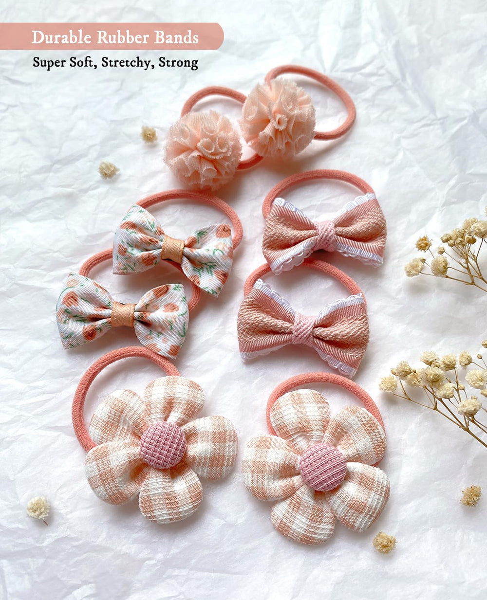 Cherssy toddler hair ties elastic bands keep fine hair in place during play