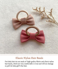 Cherssy toddler ponytail with bows demonstrates easy styling for thick or thin hair