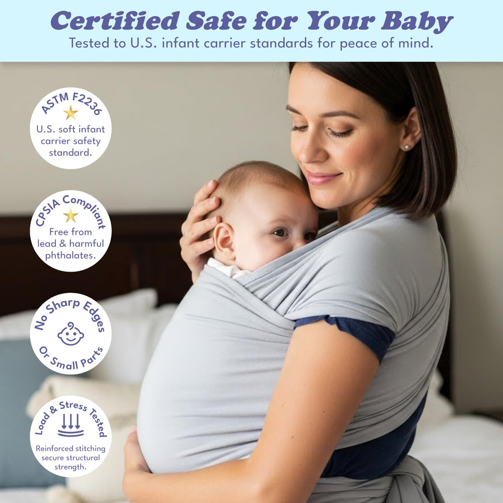 Cherub Cheeks baby wrap breathable cotton fabric for daily comfort.