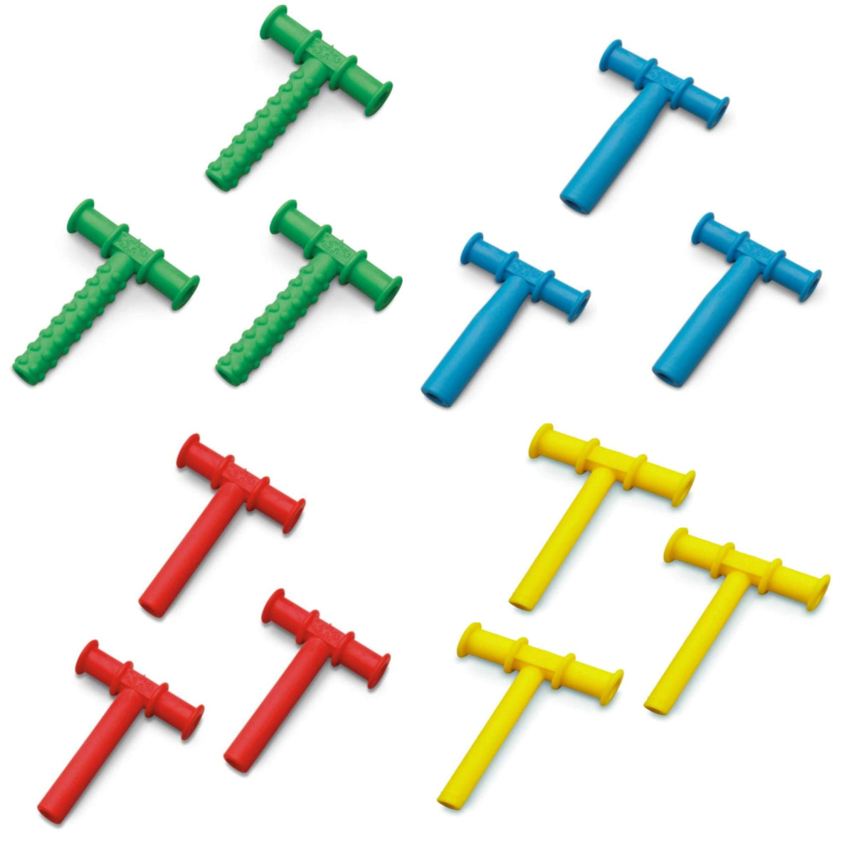 Chewy Tubes green knobby pack for enhanced sensory input