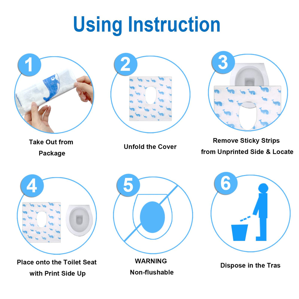 CHFONG blue disposable covers suitable for public restrooms and home.