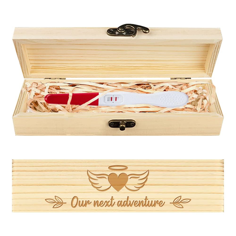CHGCRAFT Love Wings wooden keepsake box lid with engraving for cherished mementos