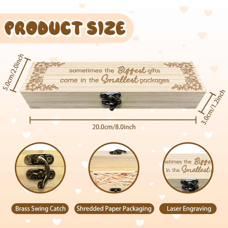 CHGCRAFT pregnancy announcement box features vintage lock for secure keepsakes