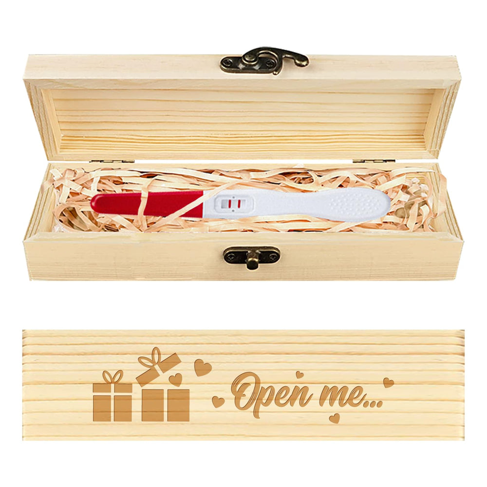 CHGCRAFT pregnancy test box with heart engraving for a memorable keepsake.