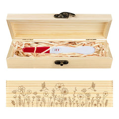 CHGCRAFT pregnancy-test keepsake box with hummingbird engraving for memory storage.