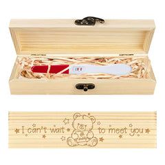 CHGCRAFT pregnancy test keepsake box with teddy engraving preserves memories.