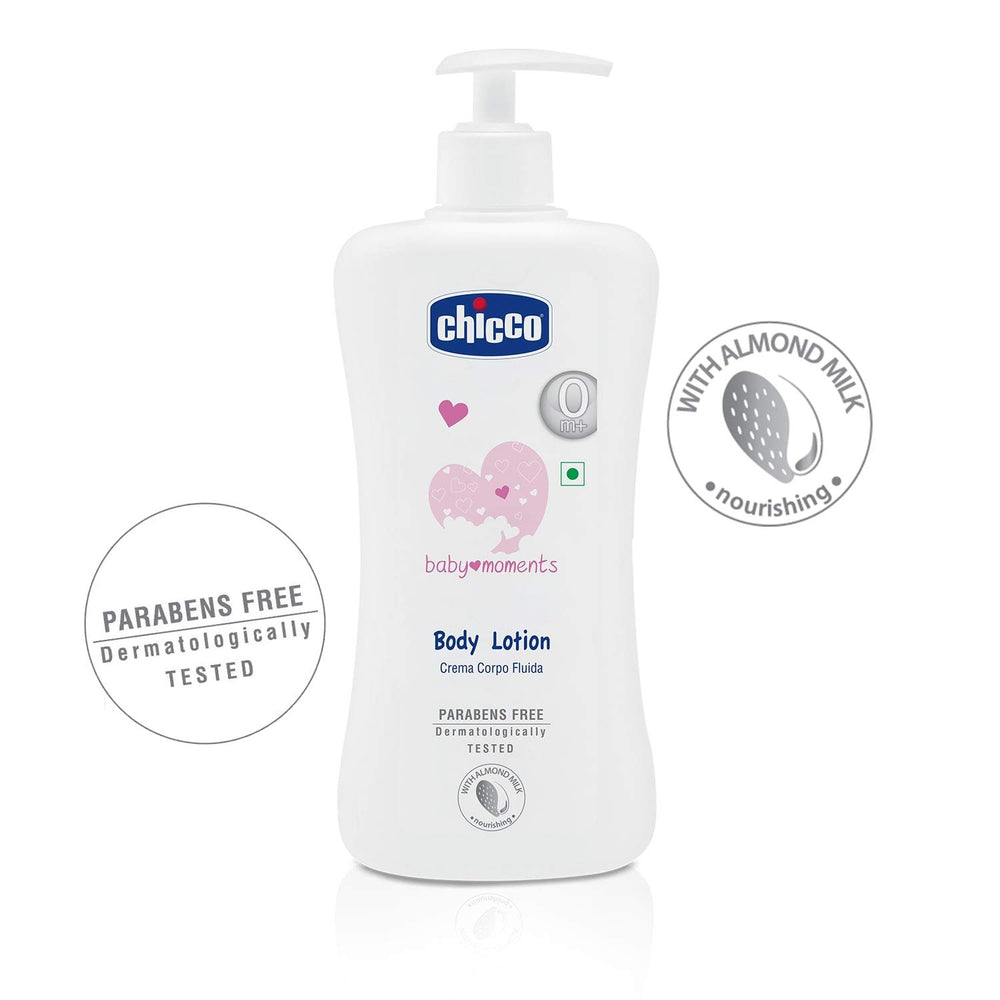 Chicco Baby Moment lotion creamy texture close-up for silky spread