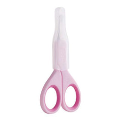 Chicco pink baby nail scissors with rounded tips for gentle trims.