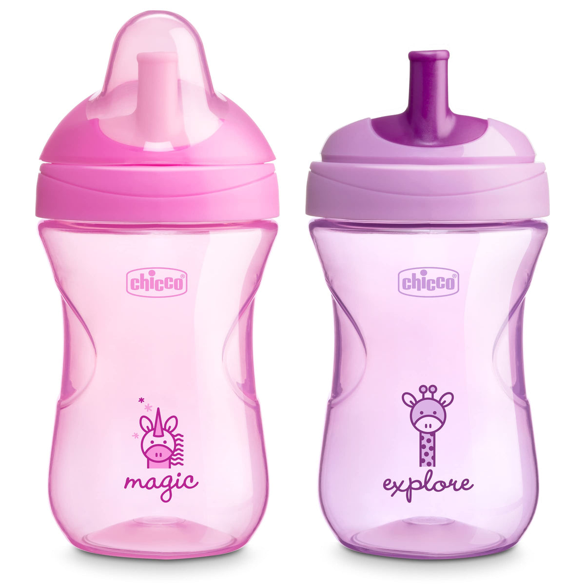 Chicco Sport Spout Trainer with spill-free lid supports mess-free sipping on the go