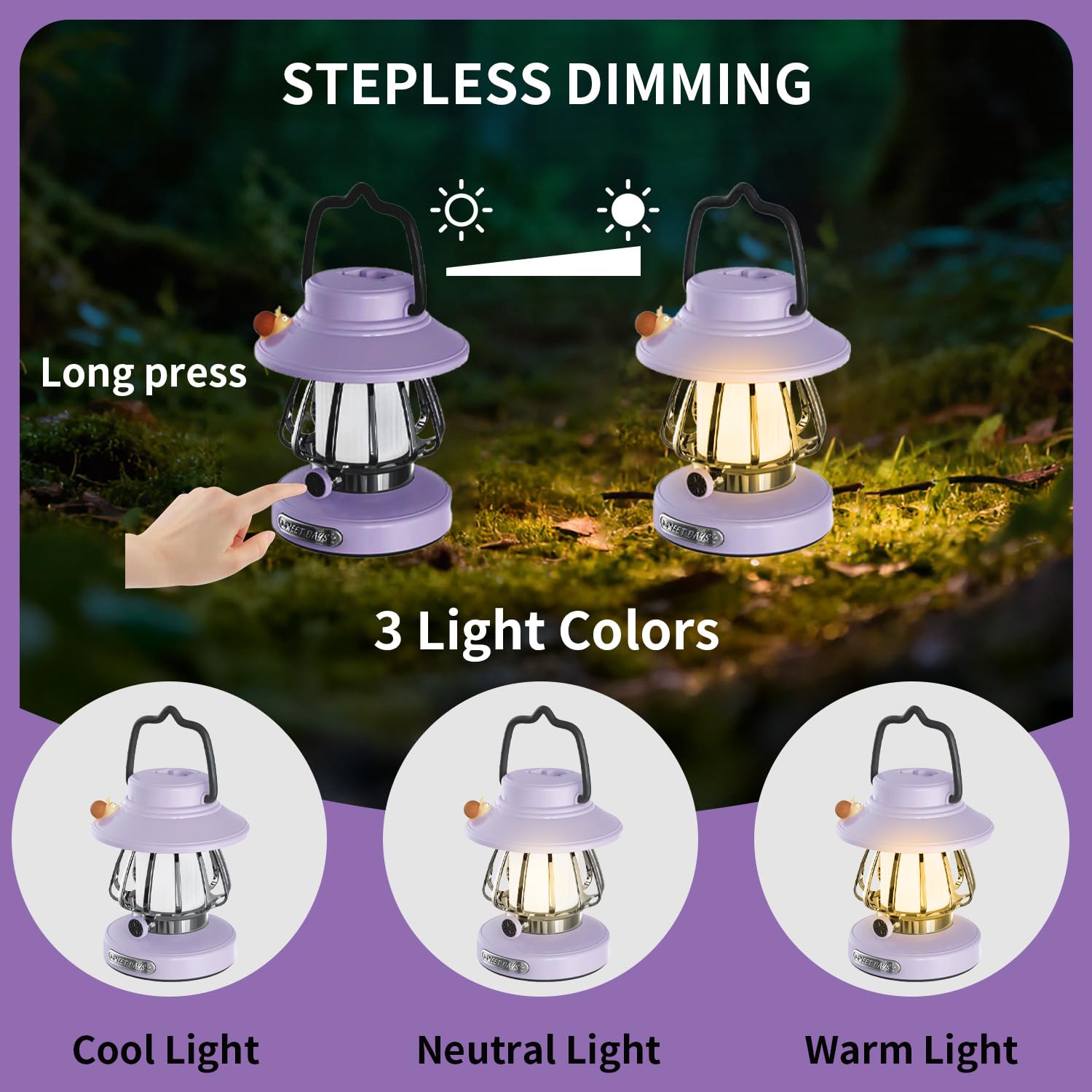 ChicLumen Kids Lantern dimmable three modes create cosy reading light.