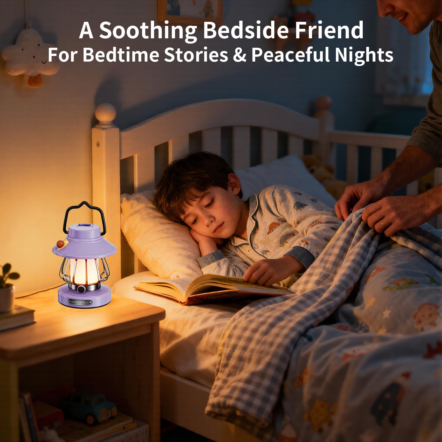 ChicLumen Kids Lantern portable and hangable for tents, backpacks, or branches.