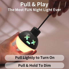 ChicLumen pull-string bomb night light rope-view emphasizes interactive on/off play for children