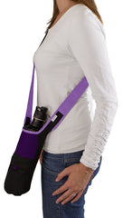 ChicoBag Bottle Sling rePETe Amethyst front pocket holds essentials on hikes