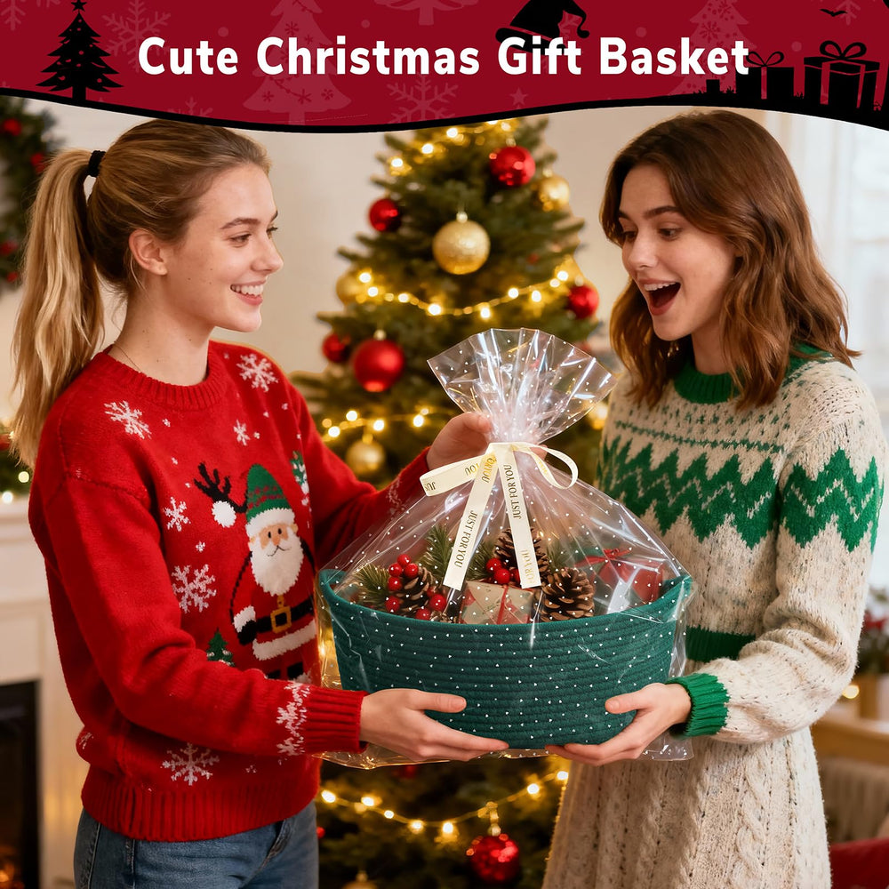 CHICVITA Gift Basket contents with ribbon illustrates complete gift set for festive occasions