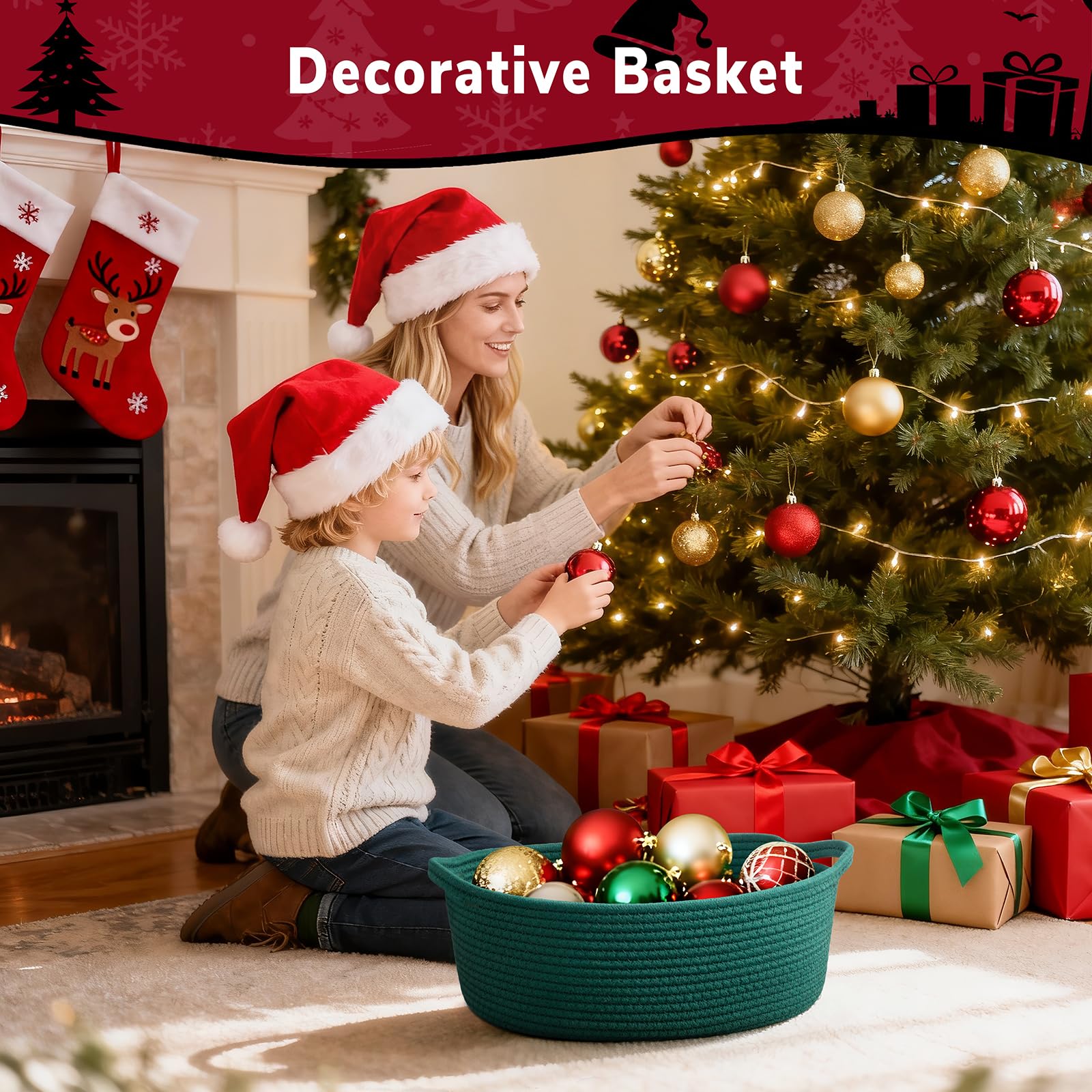 CHICVITA Gift Basket dog toy storage demonstrates cozy keepsakes in pet-friendly spaces