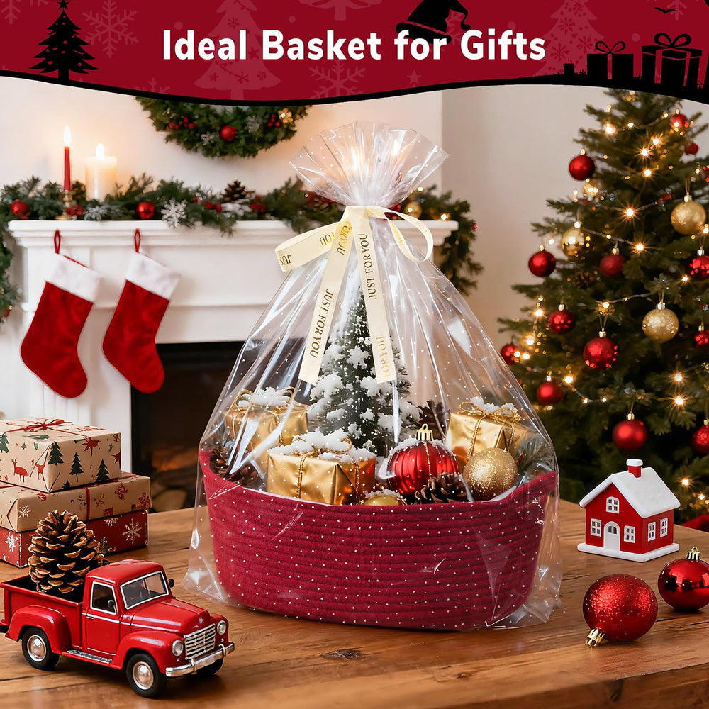 CHICVITA Gift Basket red packaging with gift bags and ribbons