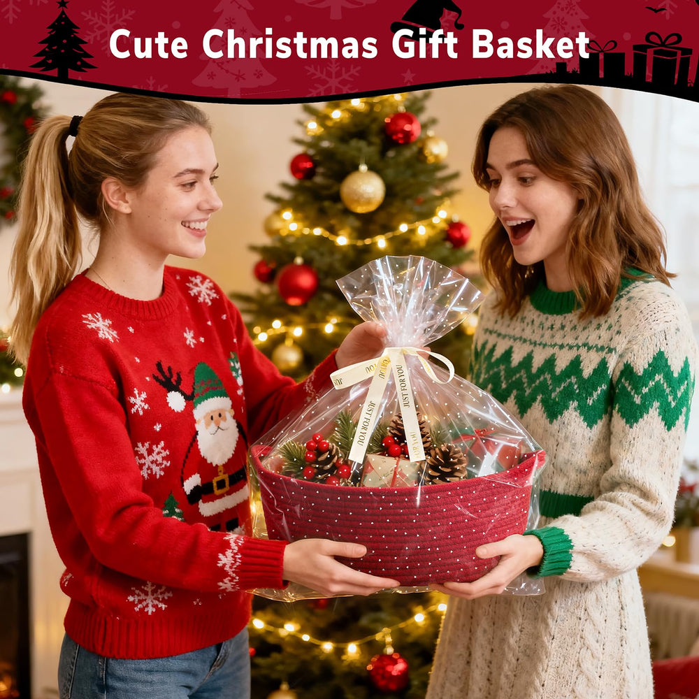 CHICVITA Gift Basket red playroom storage for books and toys