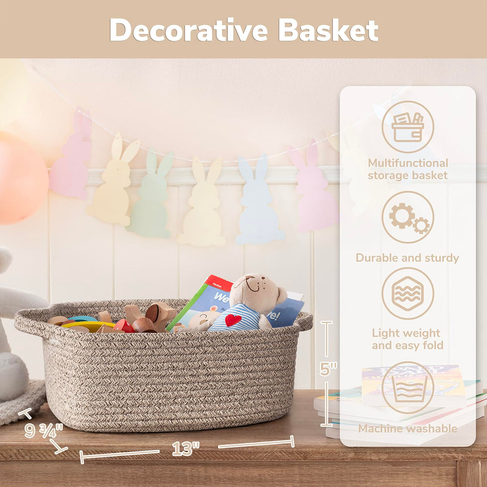 CHICVITA machine washable basket brown easy cleaning and maintenance.