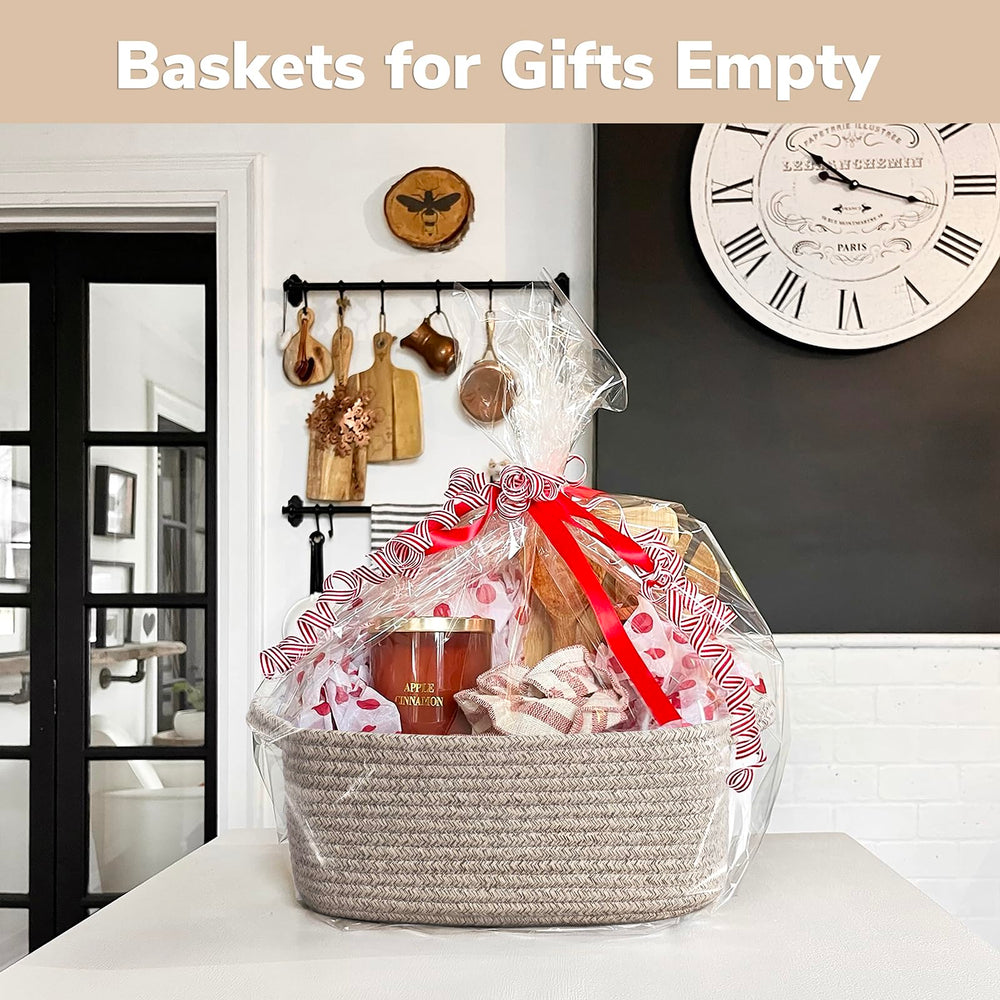 CHICVITA multiroom storage basket brown helps declutter living spaces and shelves.