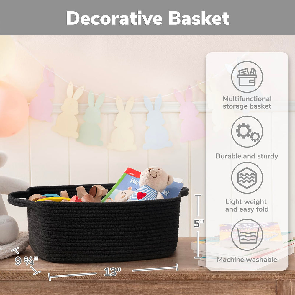 CHICVITA neutral-colored basket styled as a decorative centerpiece.