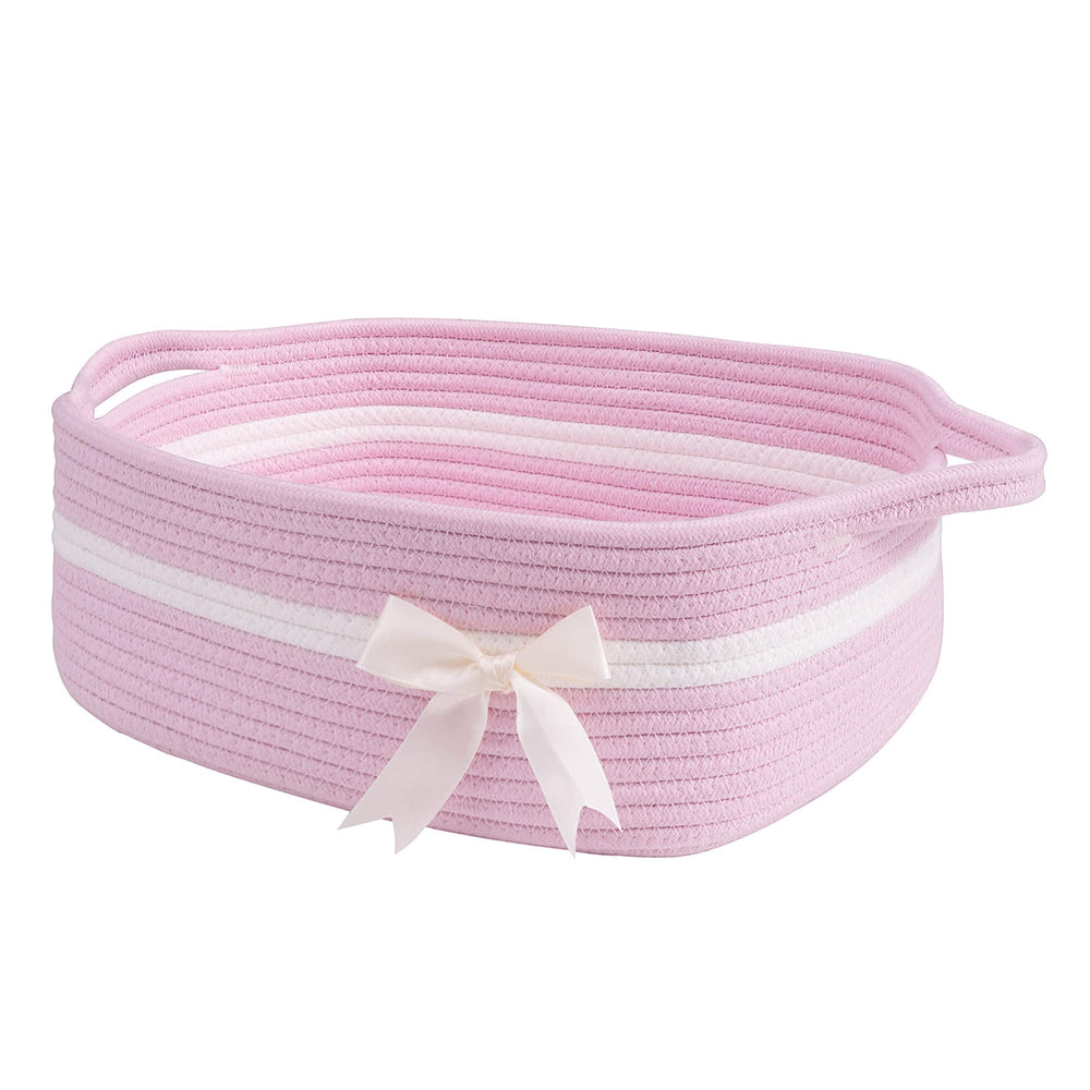 CHICVITA pink baby girl gift basket – stylish bedroom storage option.