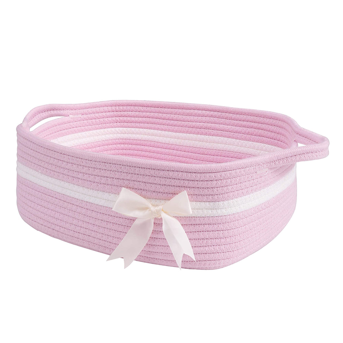 CHICVITA pink baby girl gift basket – stylish bedroom storage option.