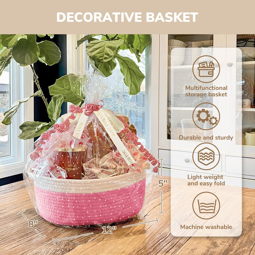 CHICVITA pink basket easy-care machine-wash demonstrates simple maintenance