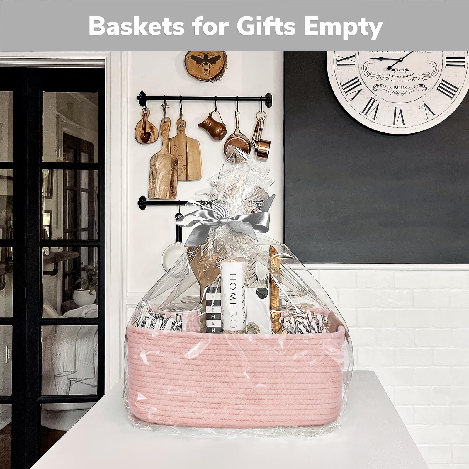 CHICVITA pink diaper basket shown in a nursery for baby care storage.
