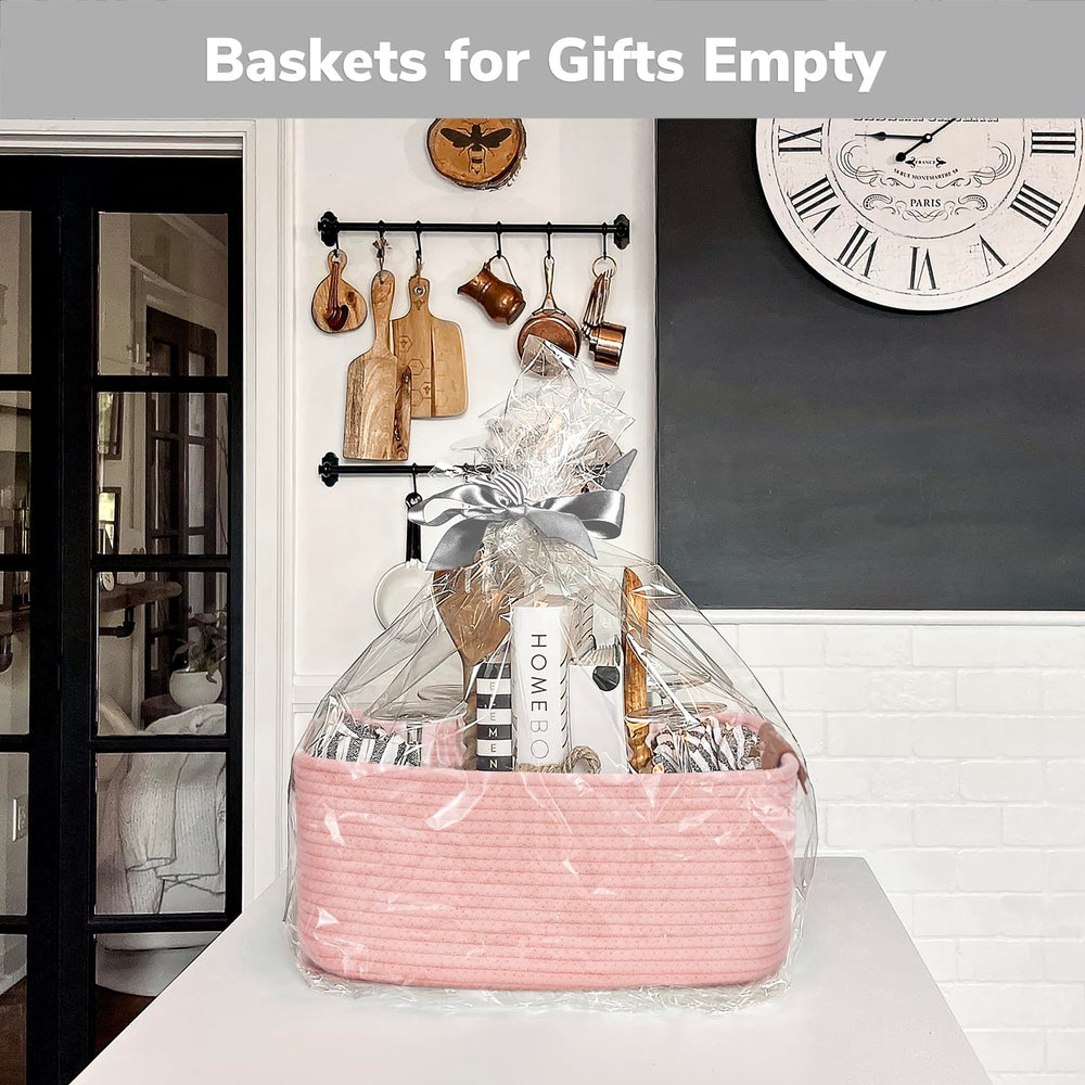 CHICVITA pink diaper basket shown in a nursery for baby care storage.